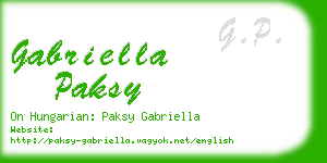 gabriella paksy business card